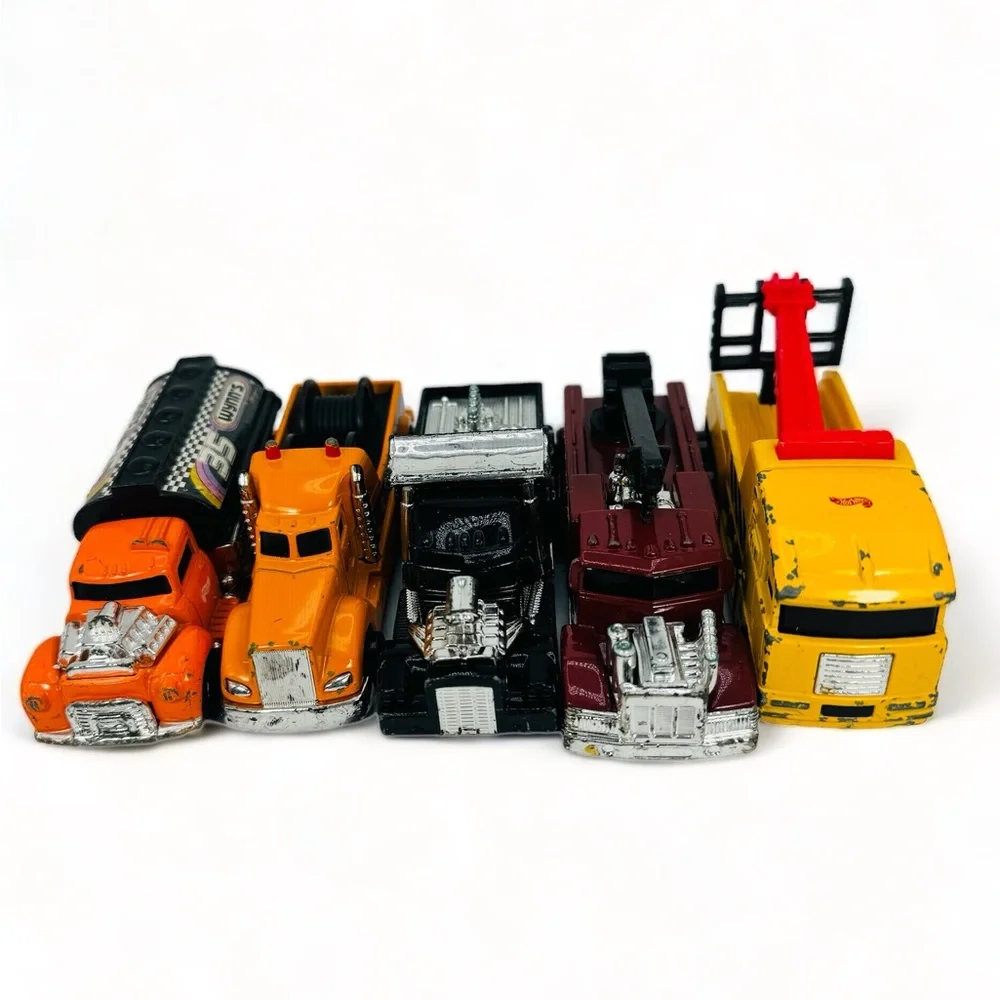 Hot Wheels Semi Truck Lot Of 5 1999 Vintage AS IS USED LOOSE ISSUES Diecast 5”